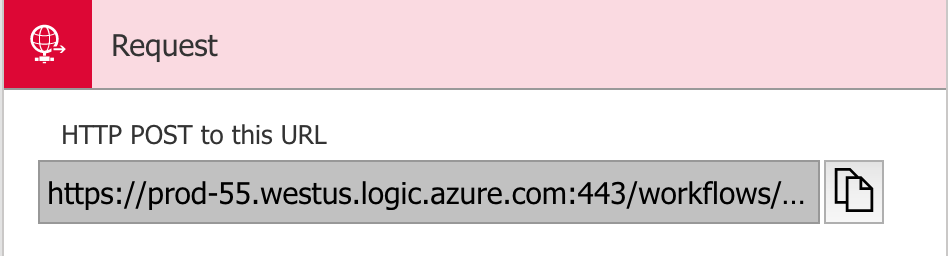 generated webhook URL