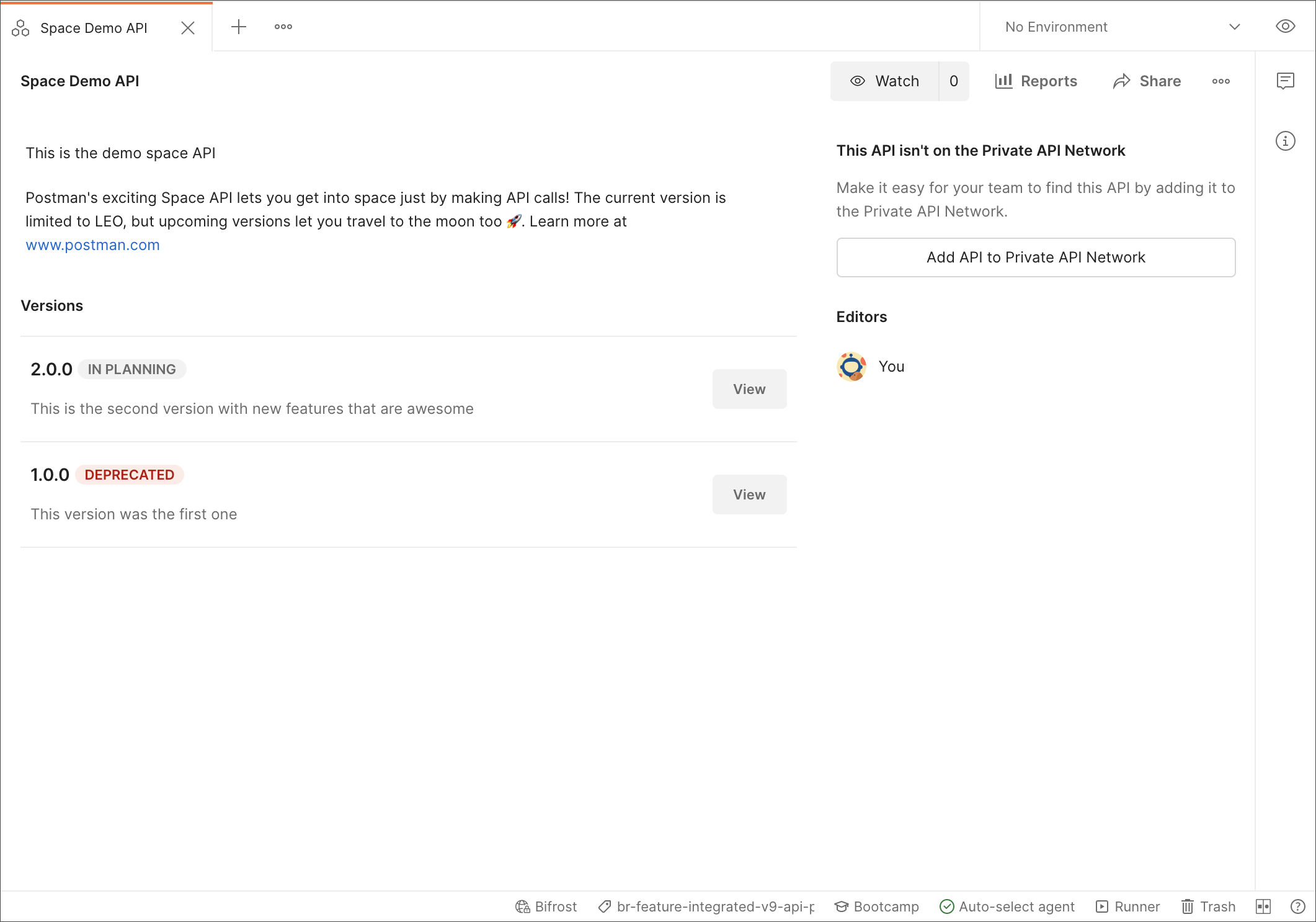 Add to Private API Network