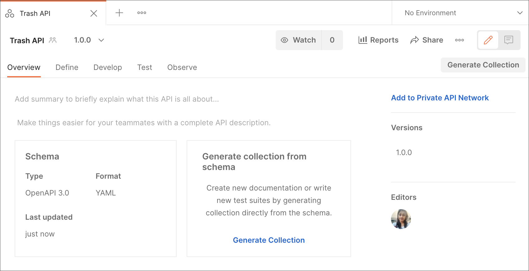 Add to Private API Network