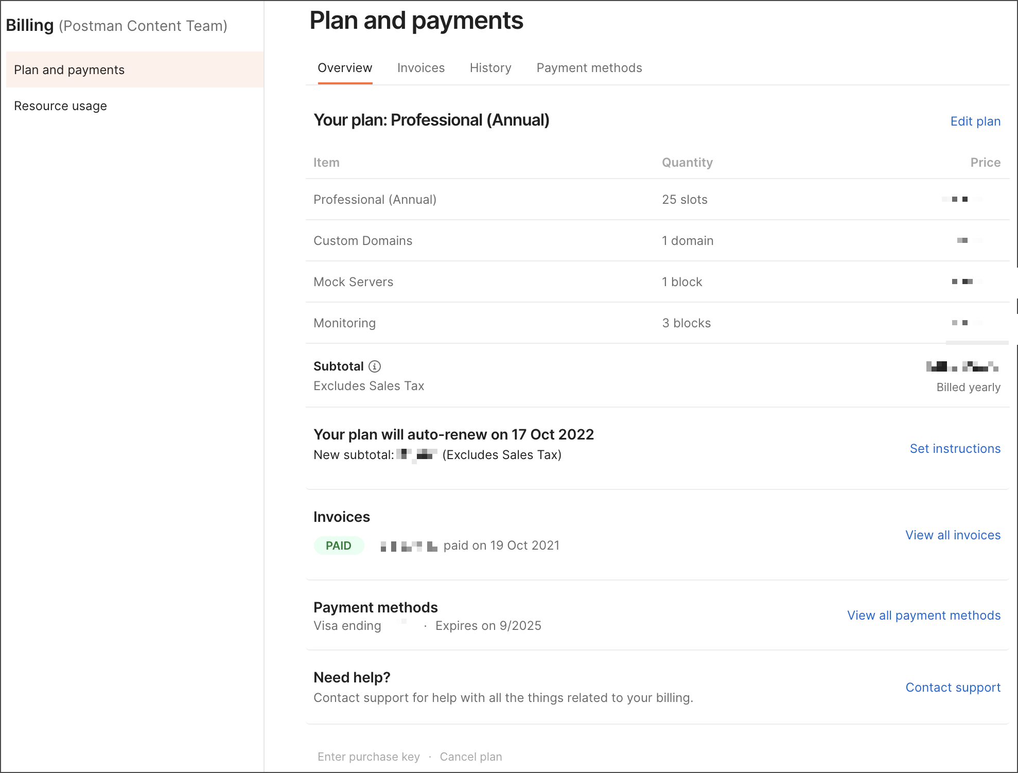 Billing overview