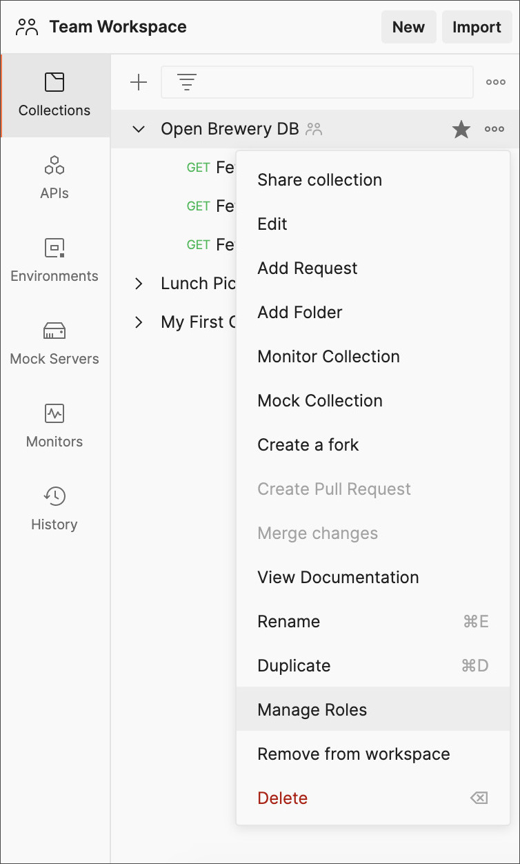 Collection Manage Roles