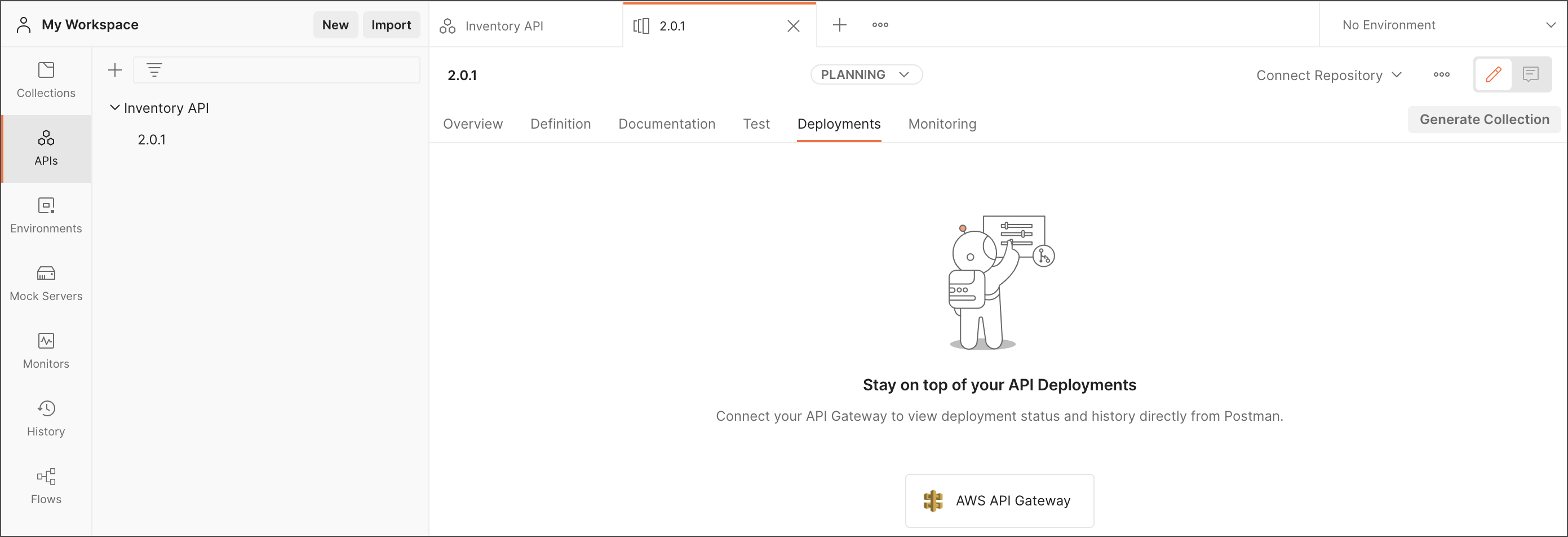 Deployments AWS API Gateway