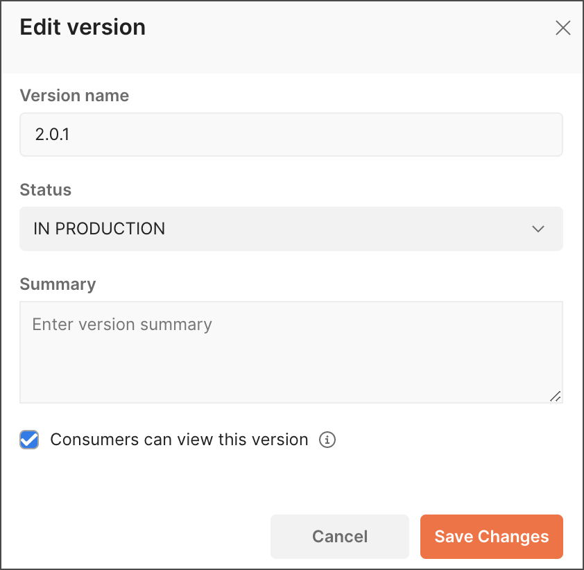 Edit API version