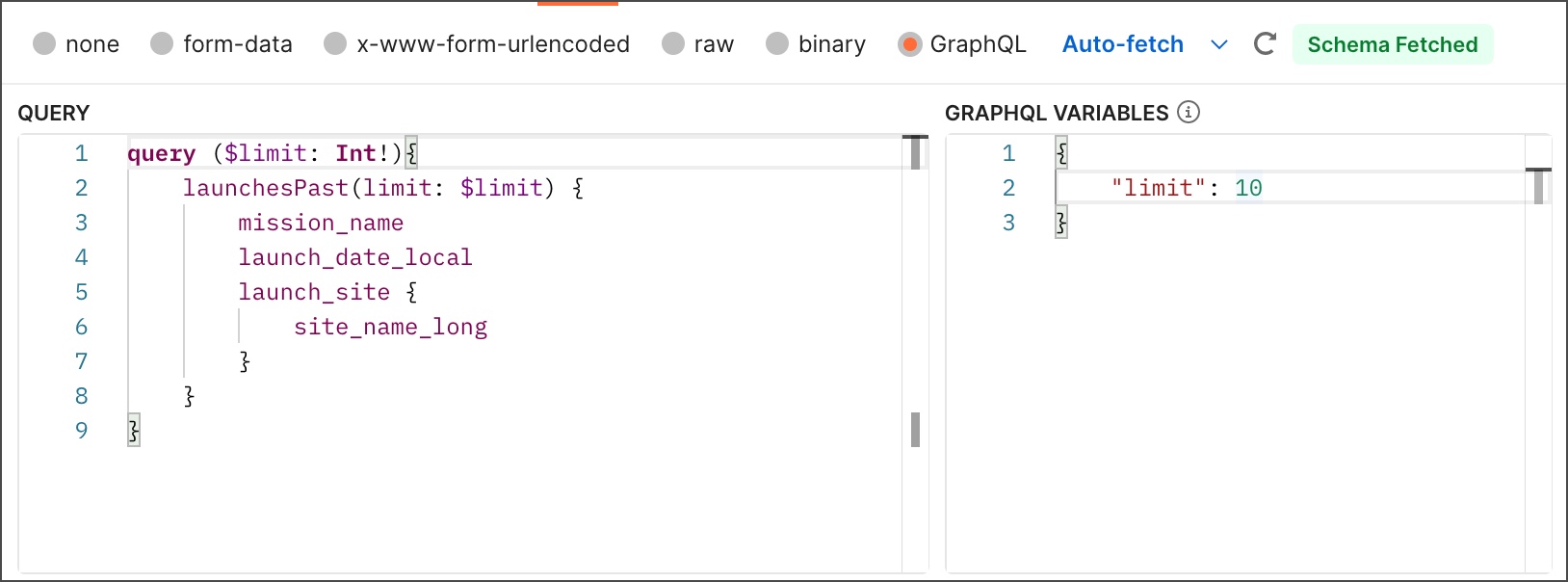 Postman Graphql Variables Not Working