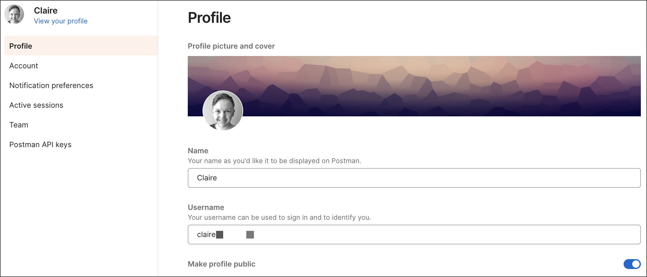 Make profile public