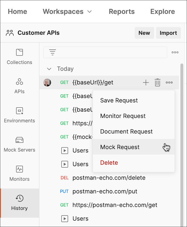 Setting up mock servers | Postman Learning Center