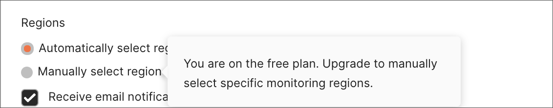 Multi monitoring region upgrade
