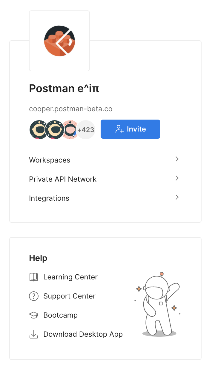 Private API Network Left Navbar