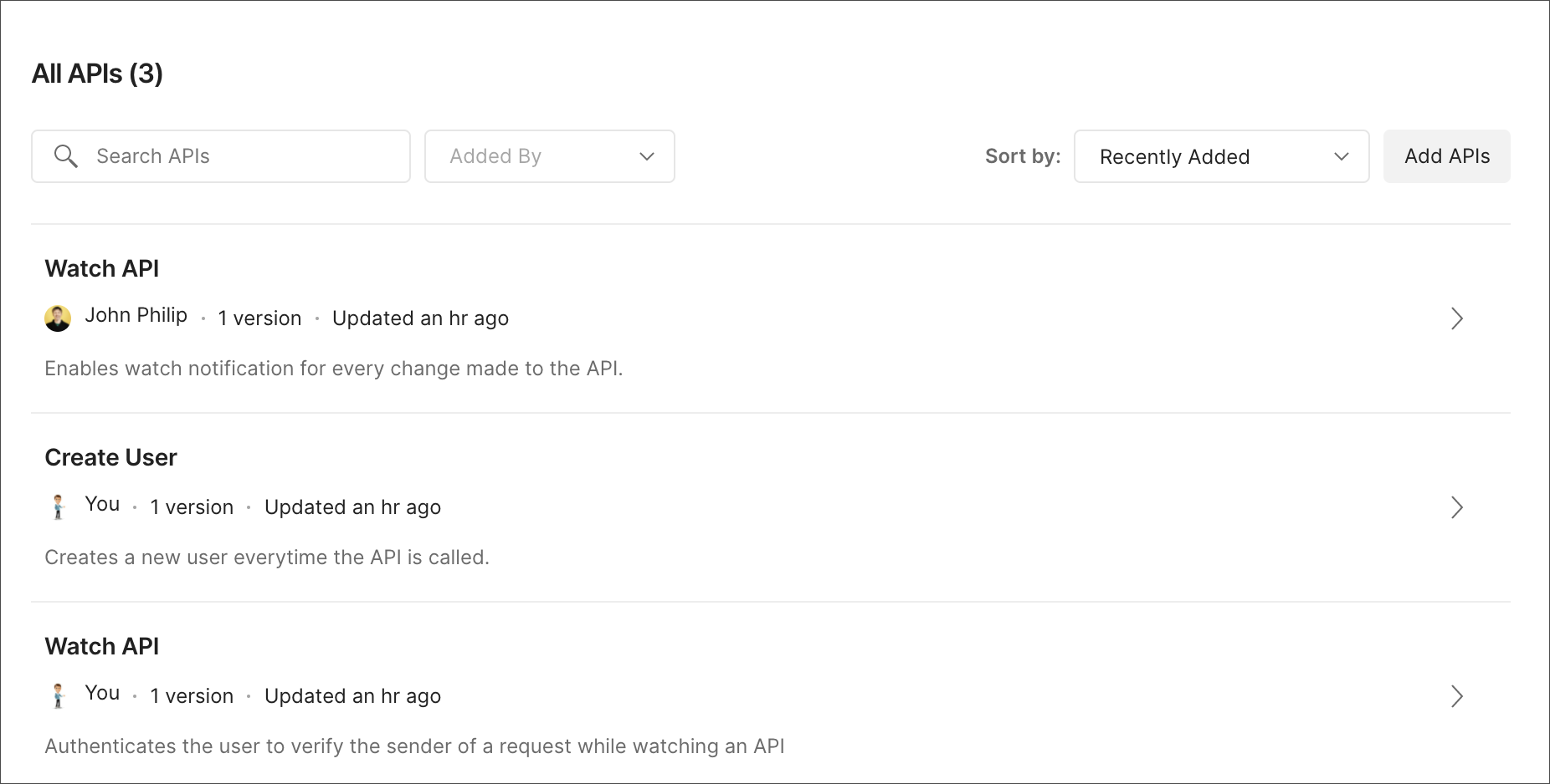 Private API List