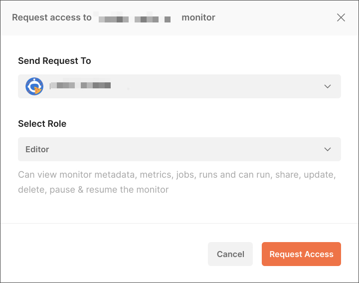 Request access to monitor
