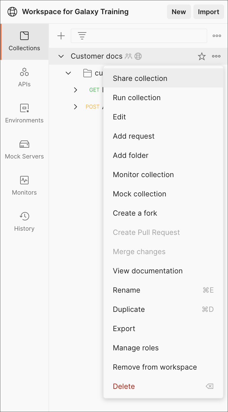 Adding an collection to public workspace