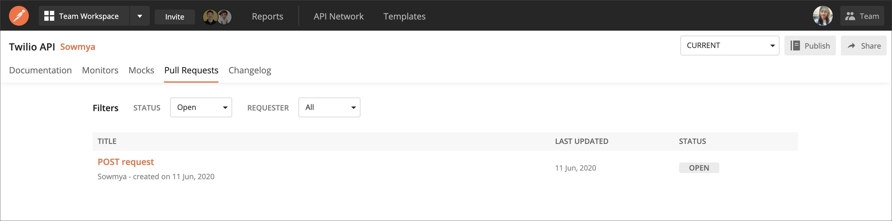 Status Pull Request