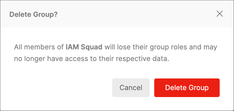 Delete group