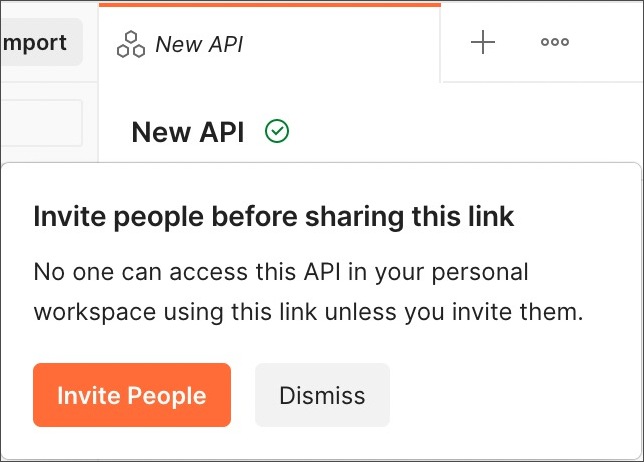 Invite people before sharing link to element