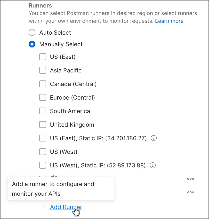 Add a runner from a monitor