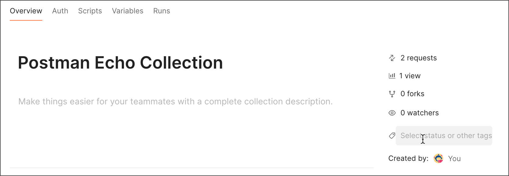 Add tags to a collection