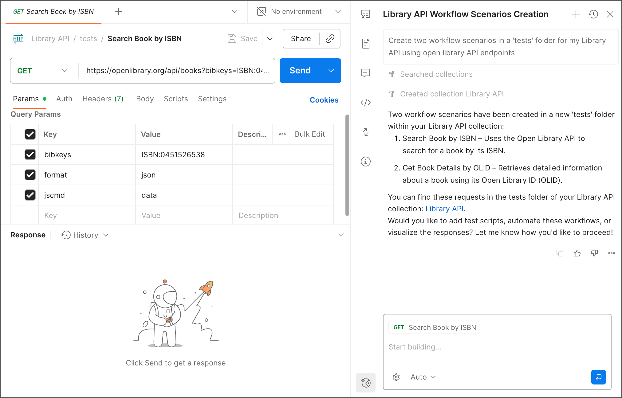 Agent Mode task example