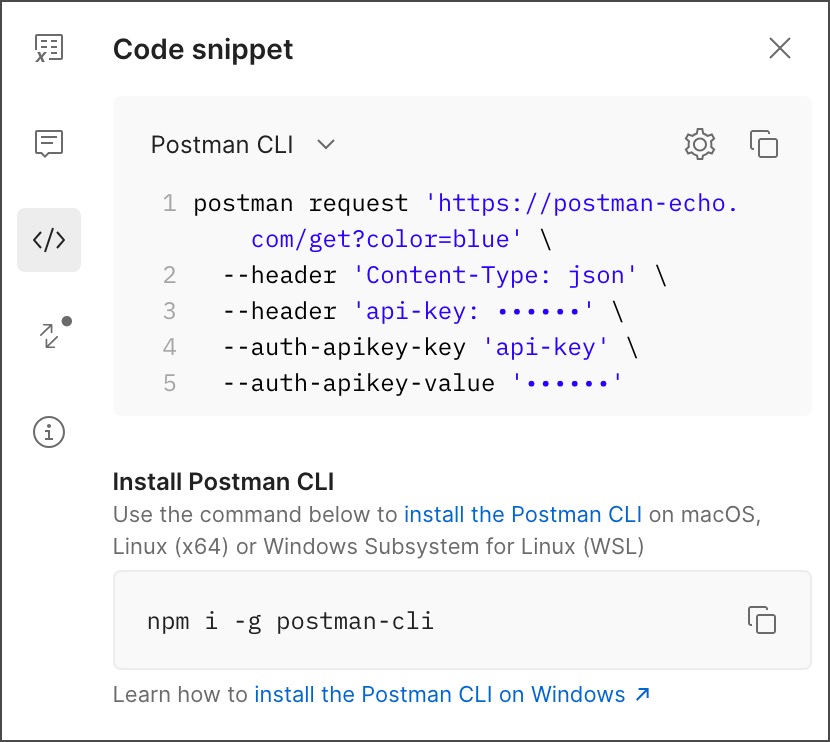 Copy code snippet to clipboard