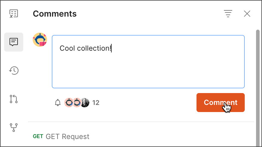 Commenting on a collection