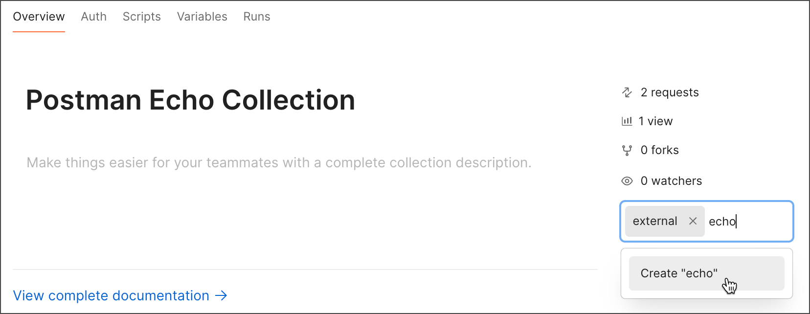 Add new tags to a collection