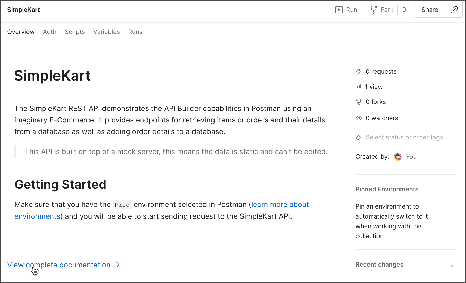 View complete documentation