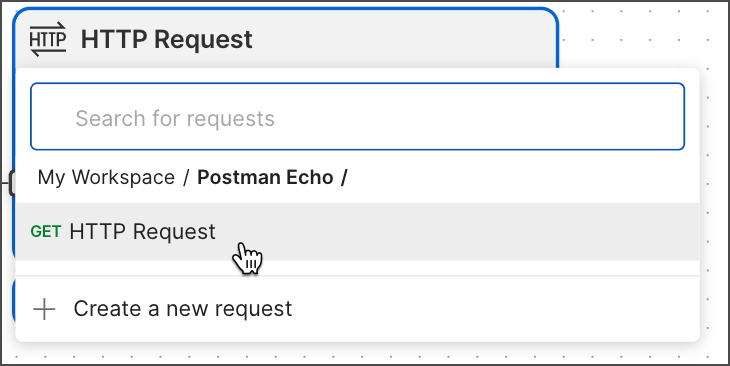 Select a request