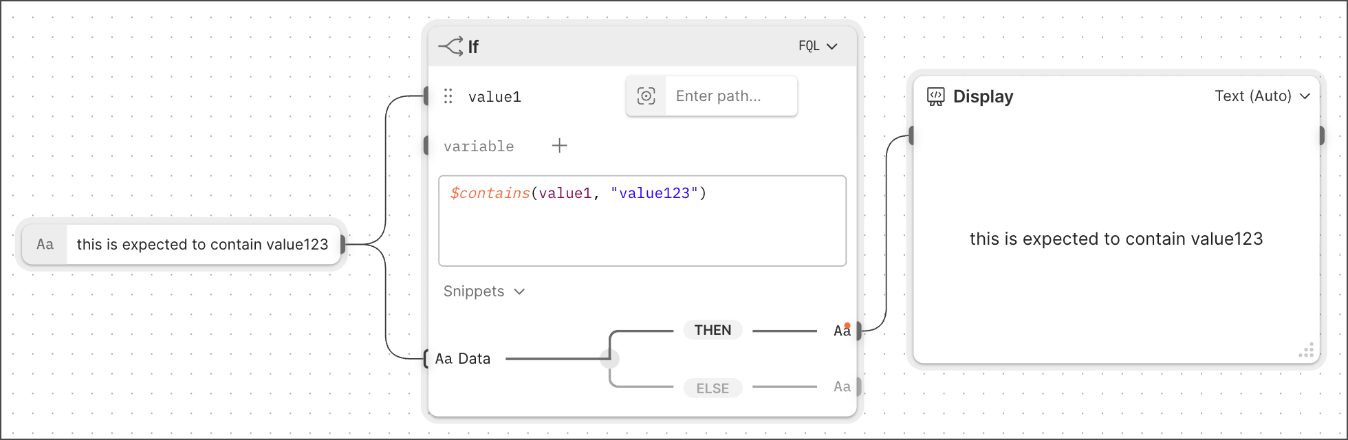 A contains example