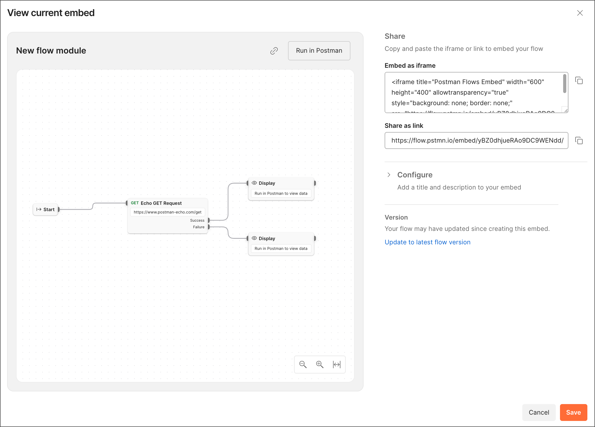 Embedded flow