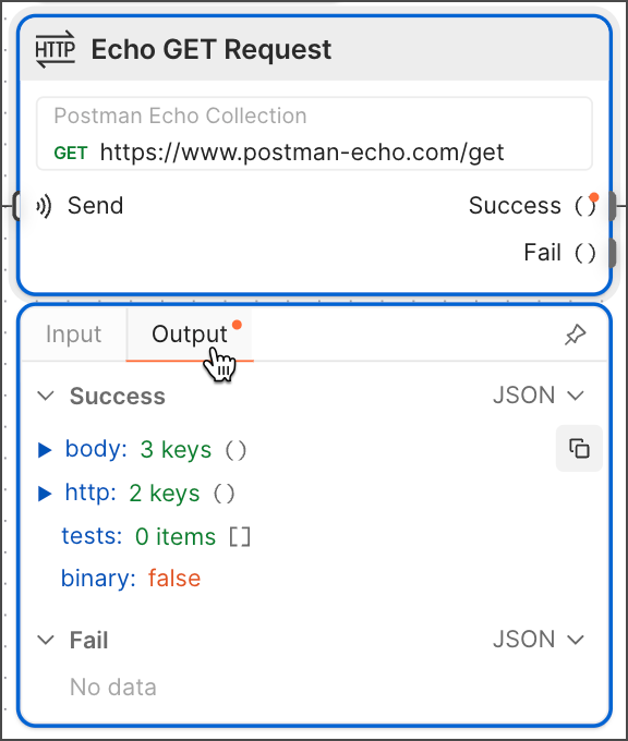 Preview input and output data