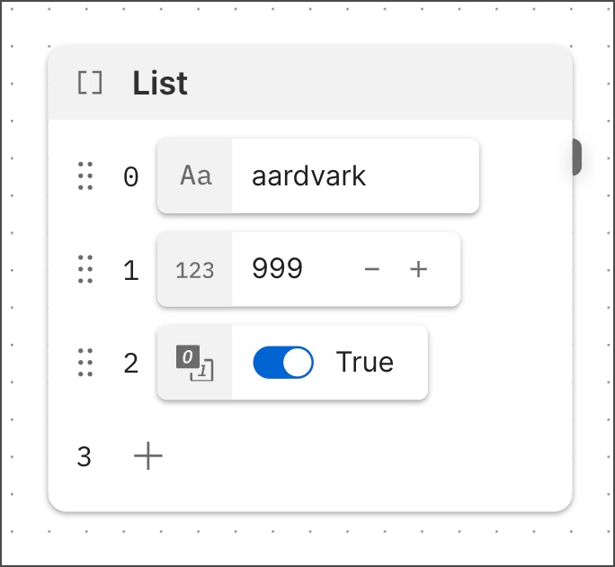 The List block