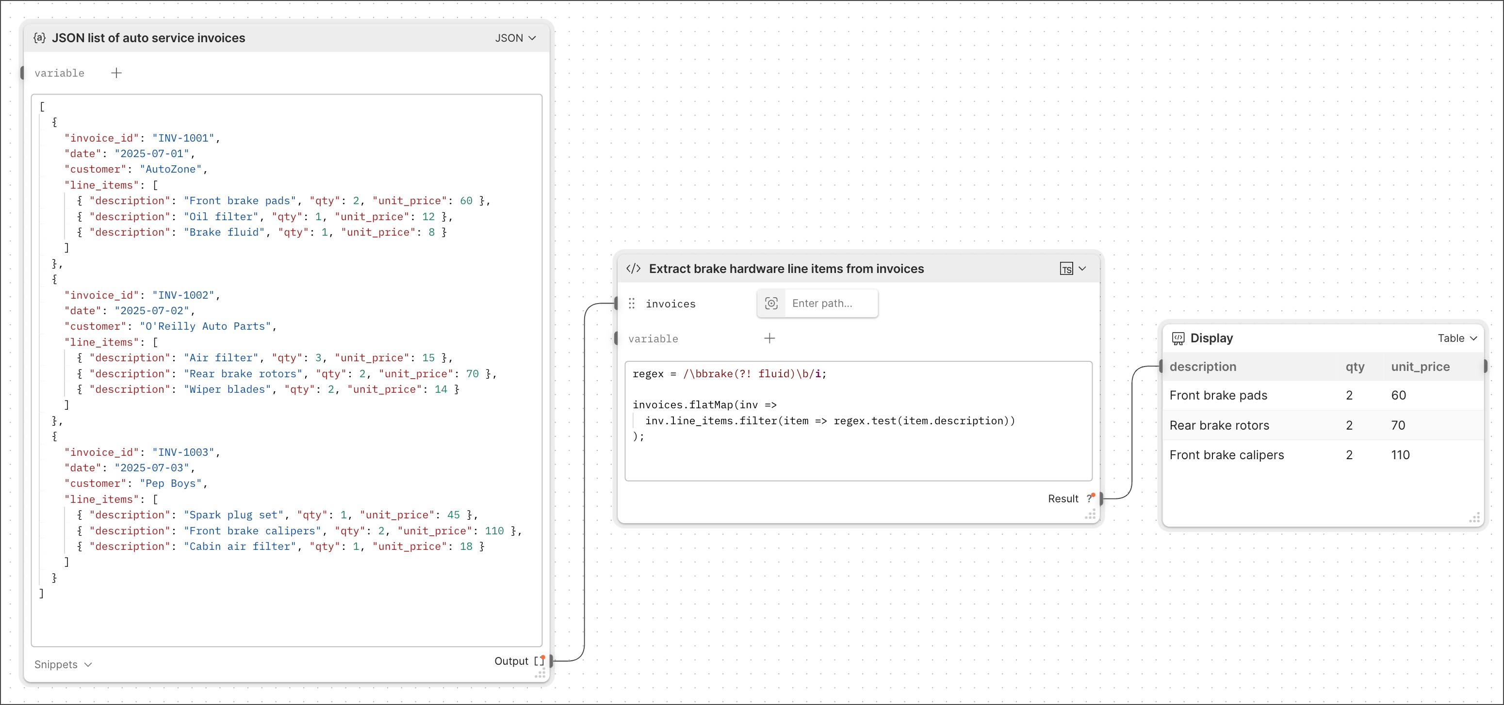 Regex in an Evaluate block