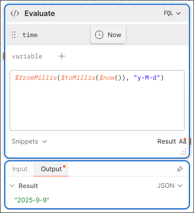 FQL date and time format