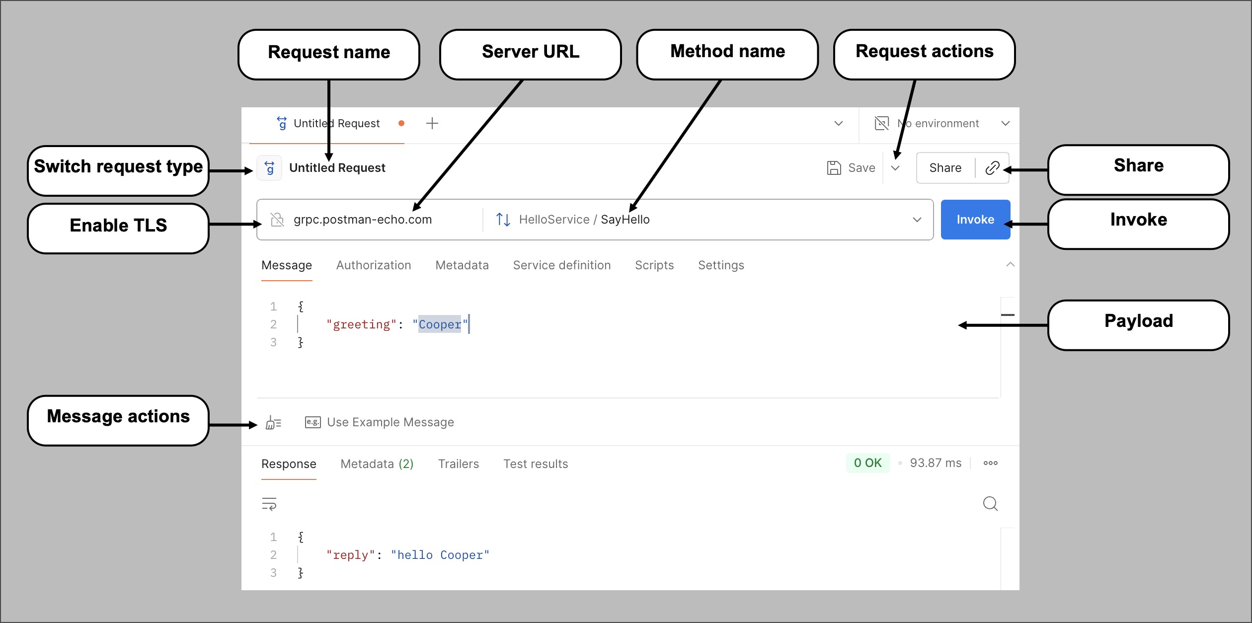 Request pane