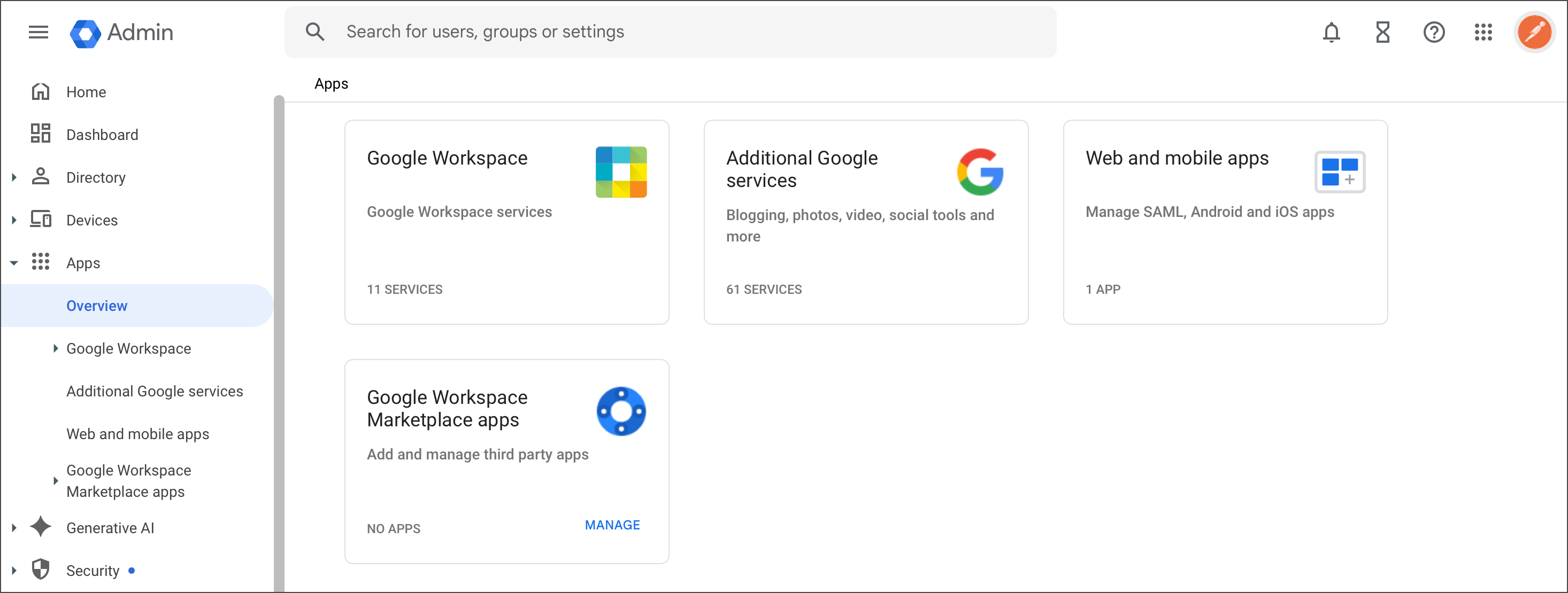 GSuite admin