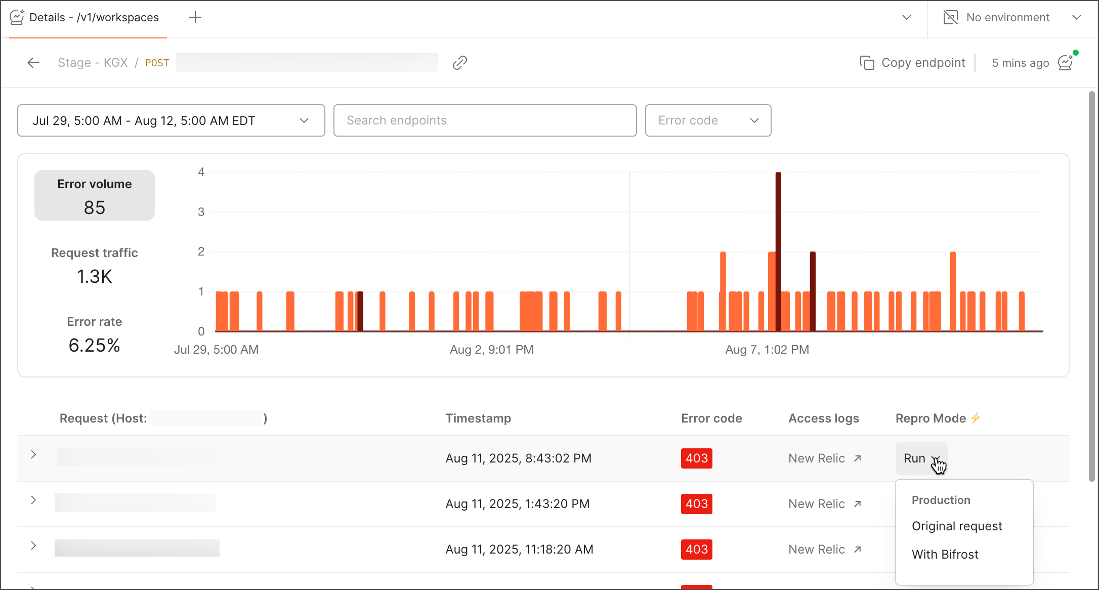 Access Insights Repro Mode
