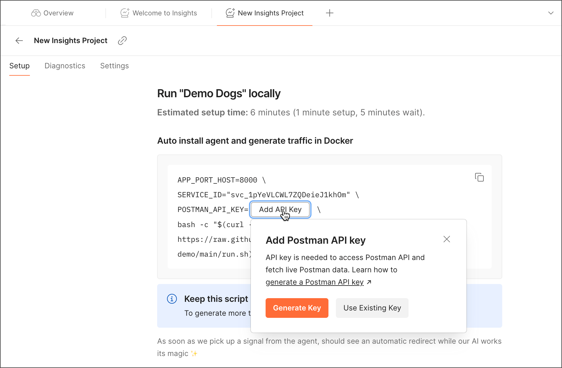 Copy the Insights demo script
