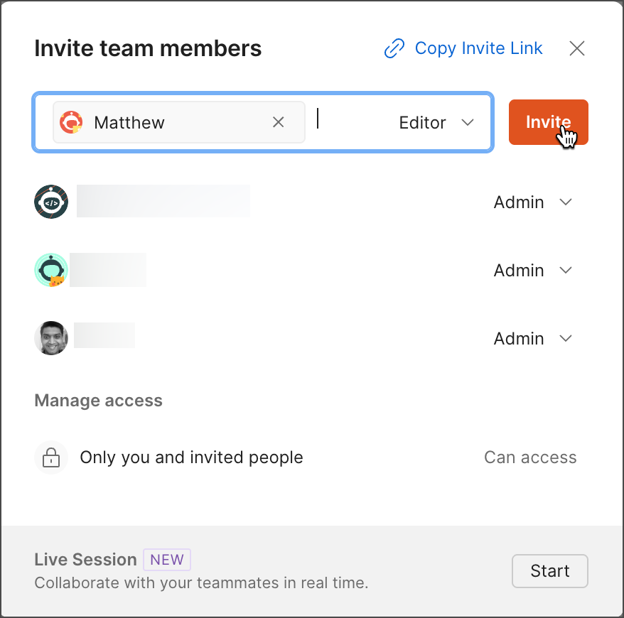 Invite team members to a Partner Workspace