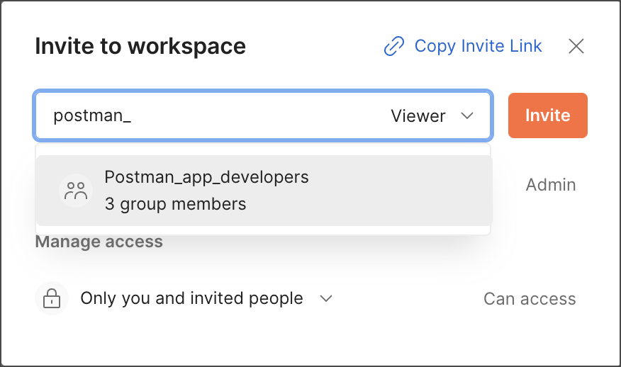 Invite the linked group to a workspace