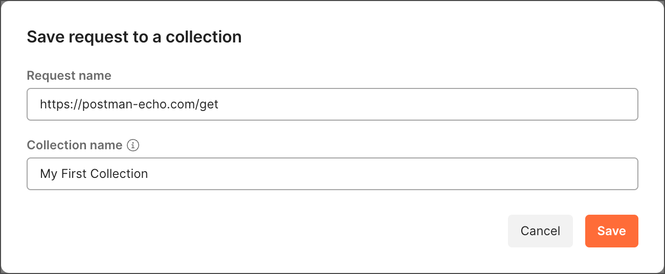 Save request to collection