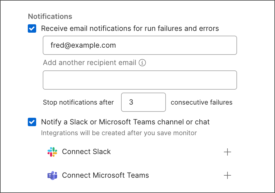 Send monitor notifications to Teams