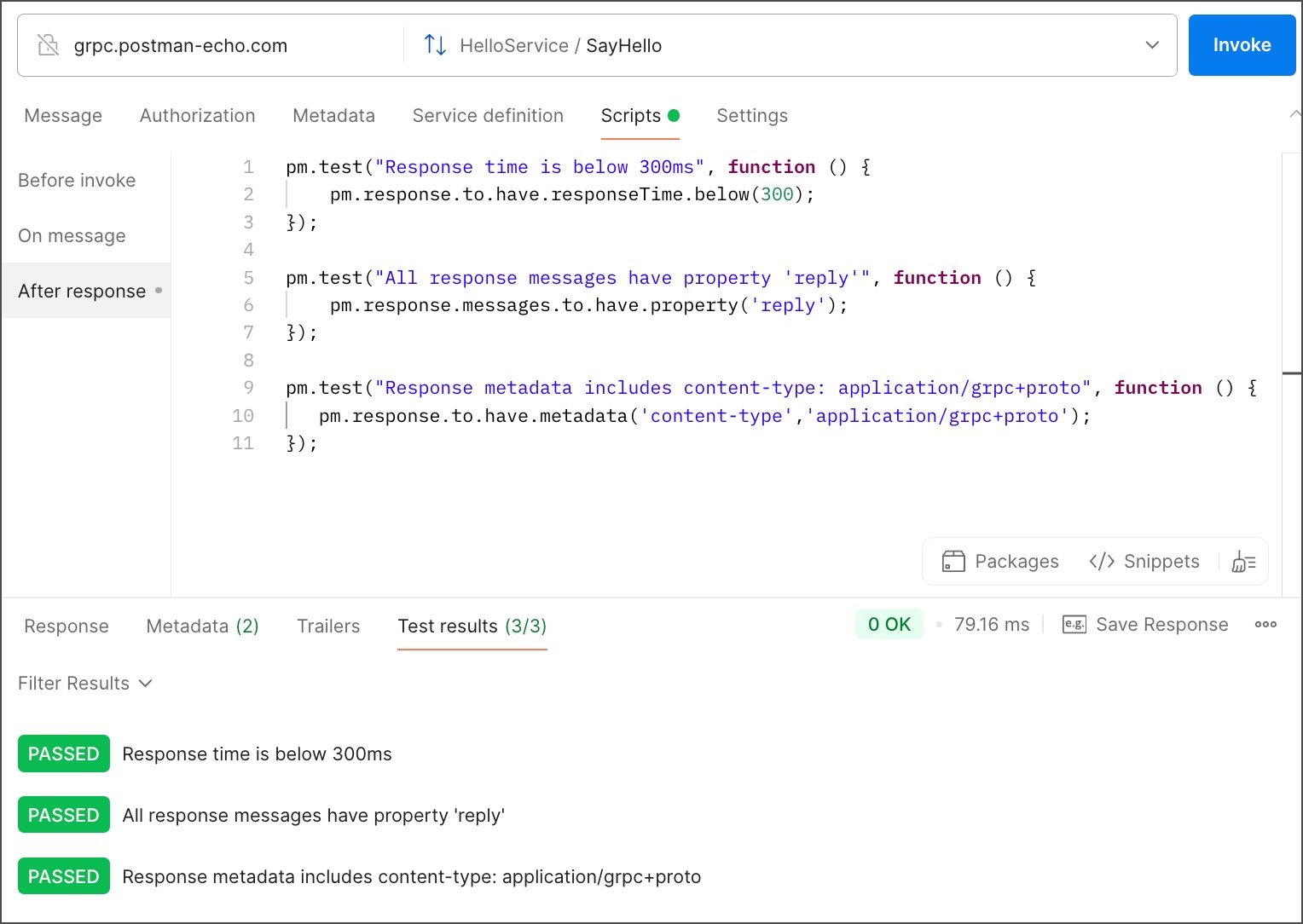 gRPC scripts
