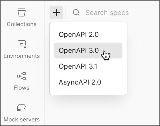 Create a new specification