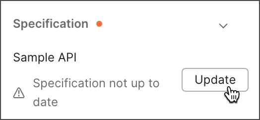 Update a specification from a collection