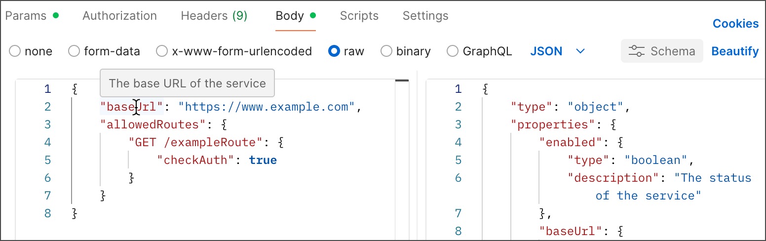 View property tooltip