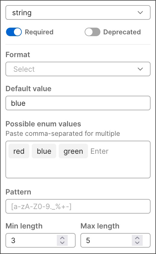 Define types for a component