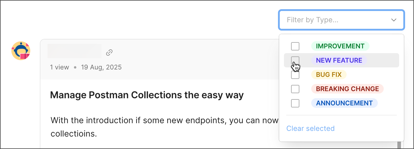 Filter workspace updates
