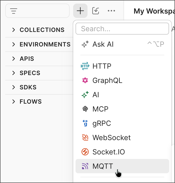 Create an MQTT request