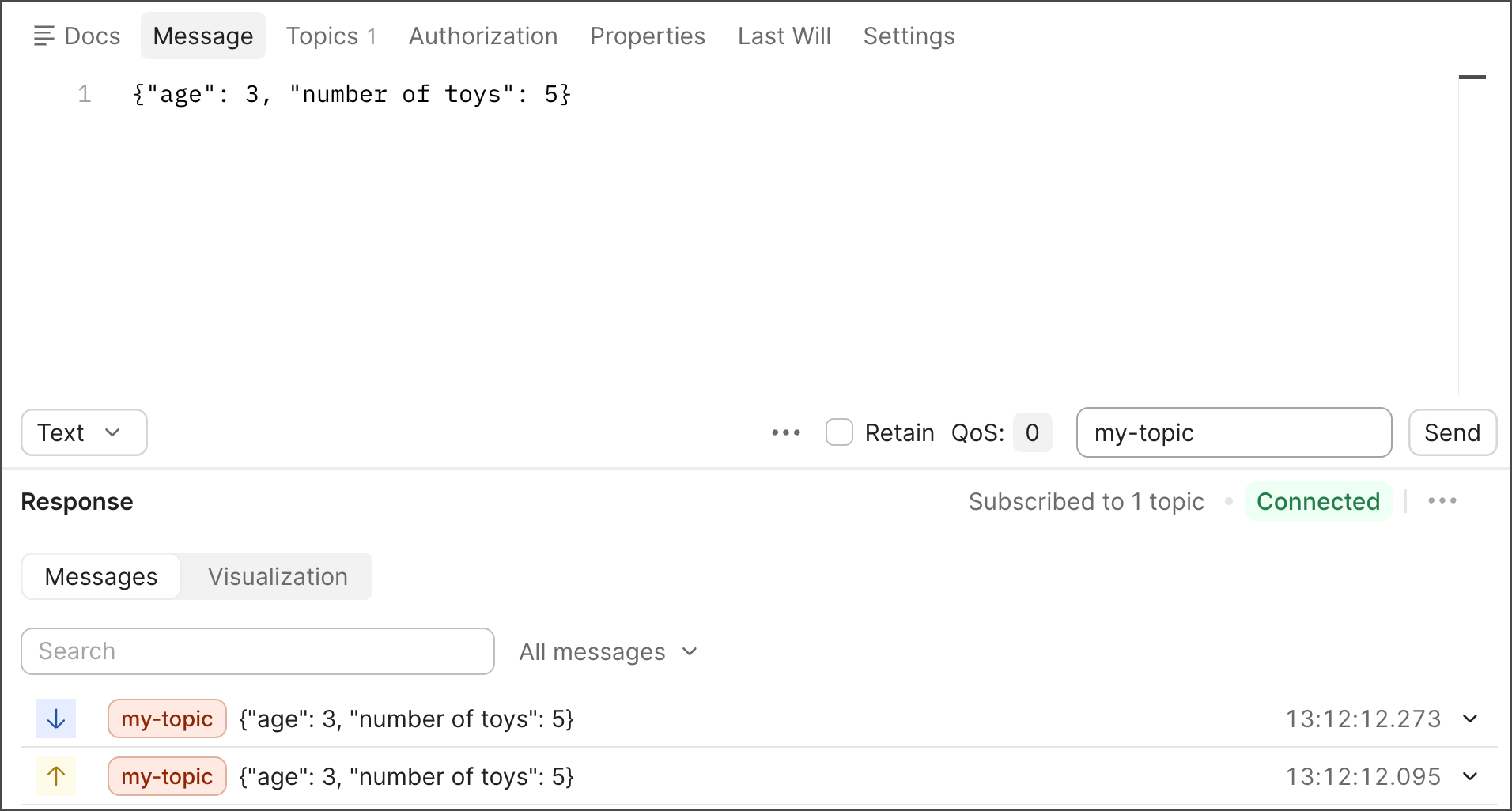 Publish messages