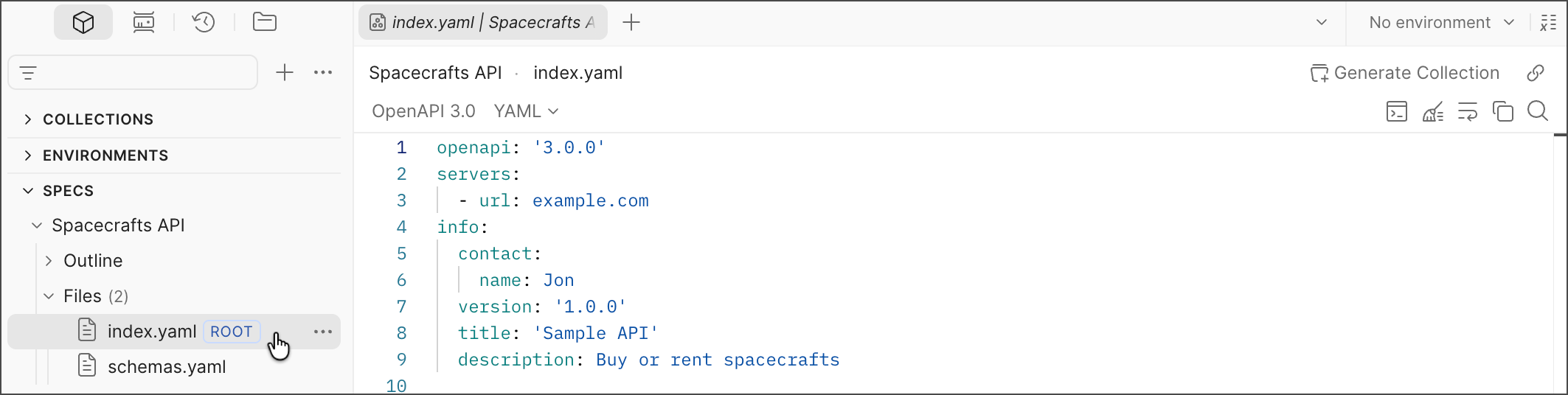 Multi-file OpenAPI 3.0 specification