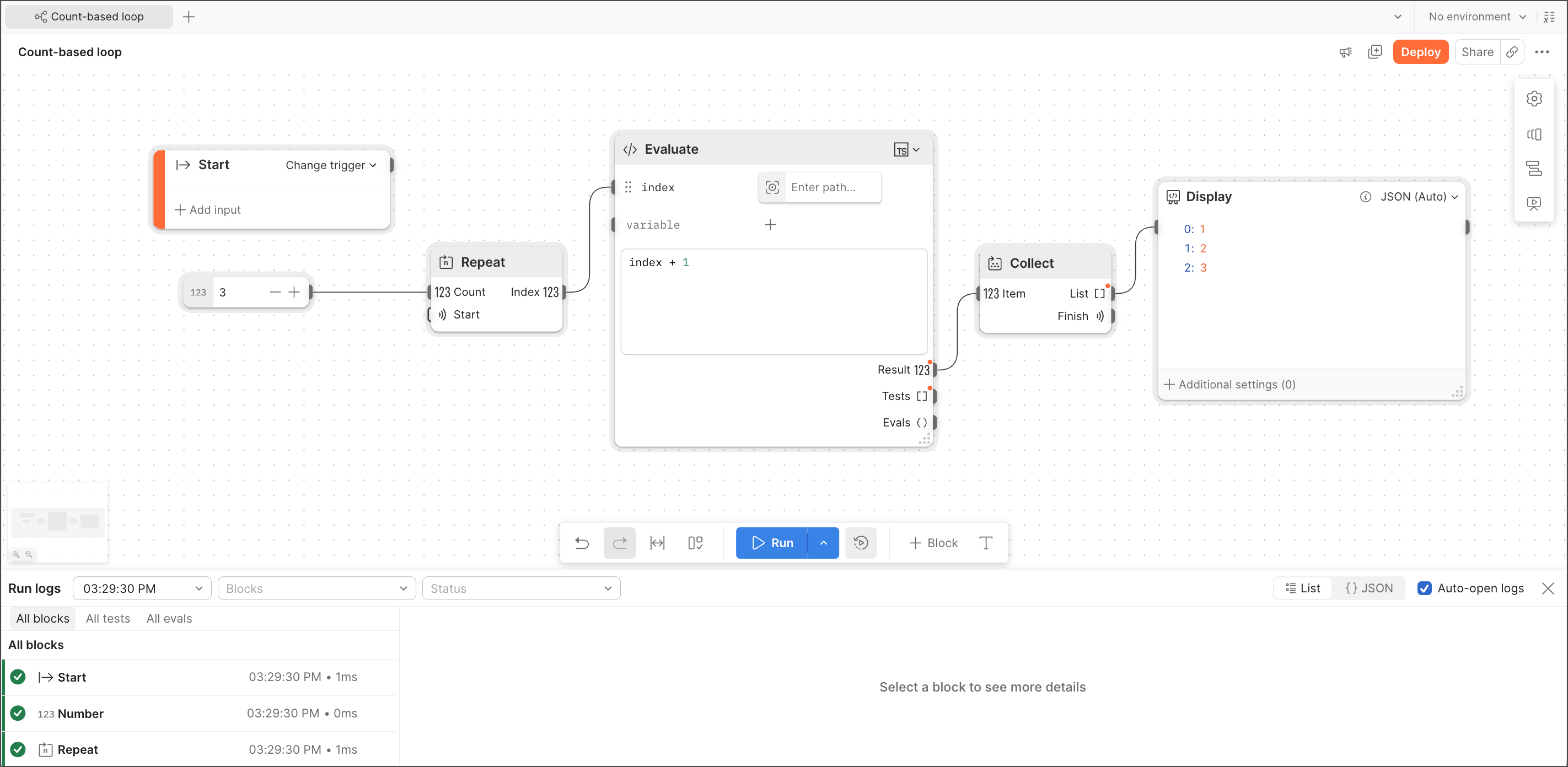 Create a count-based loop flow